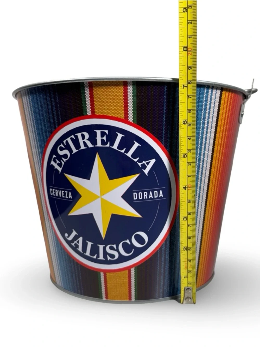 Estrella Jalisco Ice Bucket Metal Beer Bucket Cooler Barware Party Decor